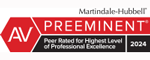 Peer Rated for Highest Level of Professional Excellence - AV